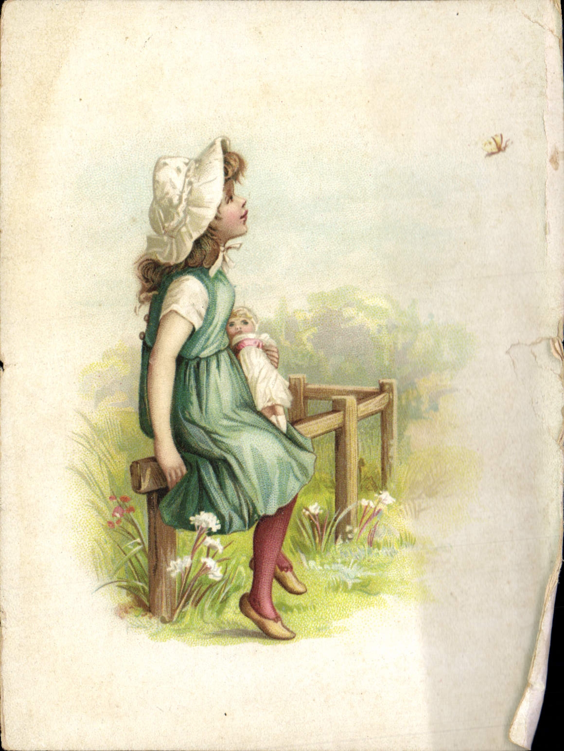 Chromo Enfant Poupee
