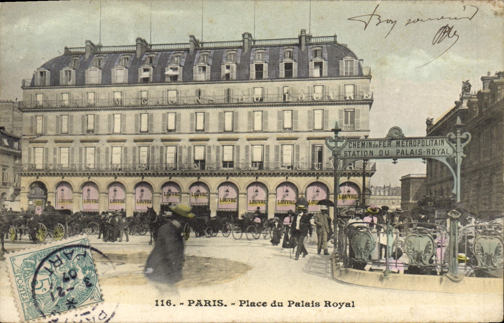 CPA Paris Place Du Palais Royal Metro