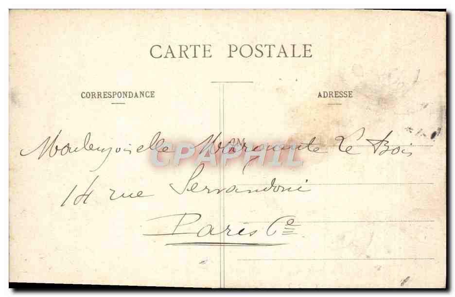 CPA Paris Place Du Palais Royal Metro — Rückseite