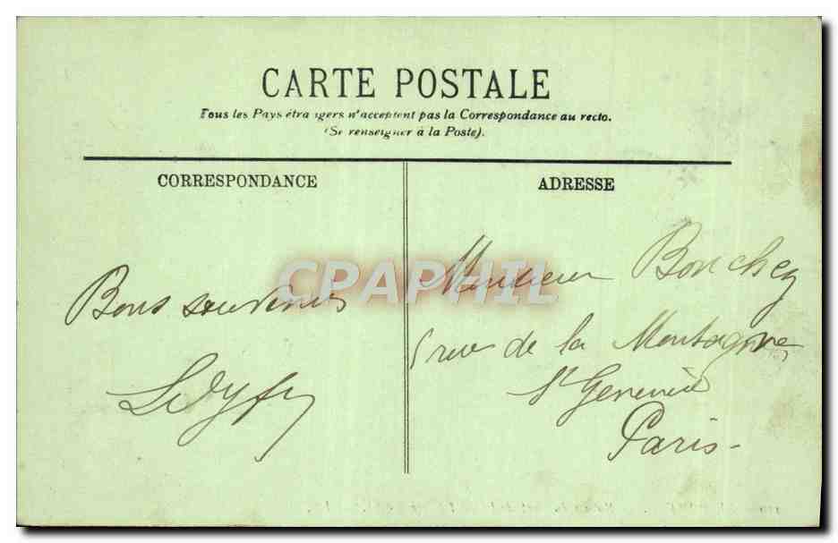 CPA Le Portel Ruines Du Fort De I'Heurt — Verso