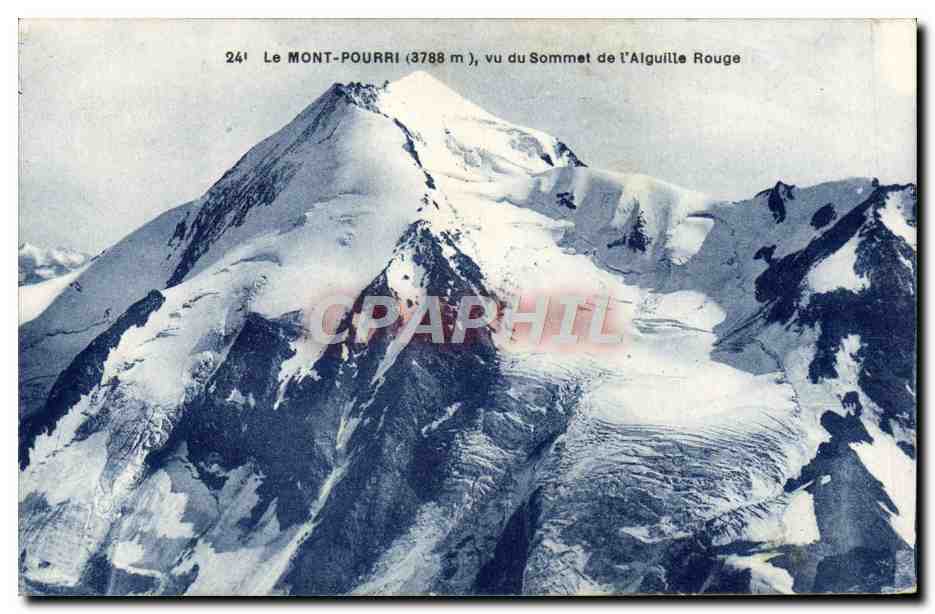 Le MONT-POURRI (3788 m), vu du Sommet de l'Alguille Rouge — n° 241 — éditeur non visible