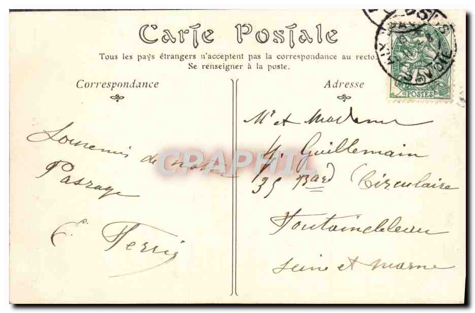 CPA Environs d'Aix Les Bains La Croix Du Nivolet — Rückseite