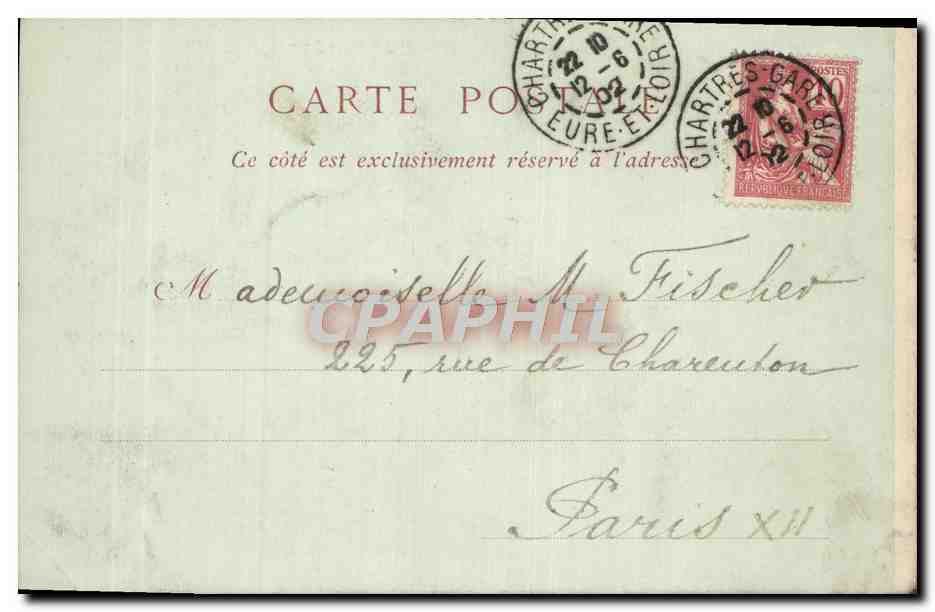 CPA Chartres La Porte Guillaume — Rückseite
