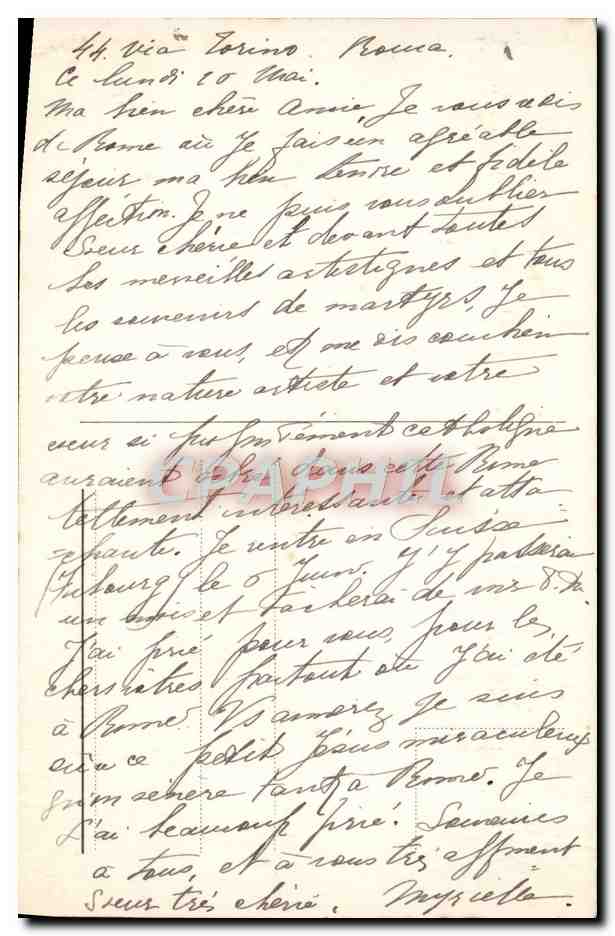 CPA Roma S Caterina da Siena nella Chiesa della Minerva — Verso
