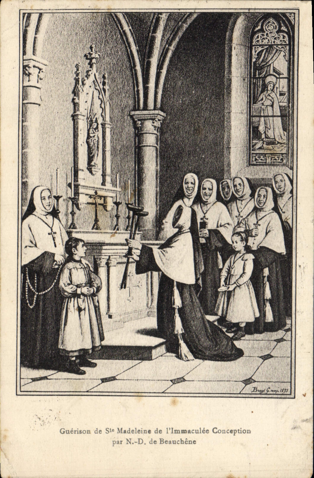 CPA Guerison De Ste Madeleine de l'Immaculee Conception par ND de Beauchene