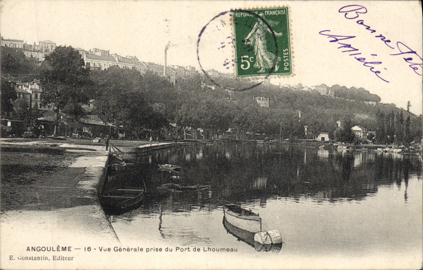 Angoulême — Vue Générale prise du Port de Lhoumeau — E. Constantin, Editeur