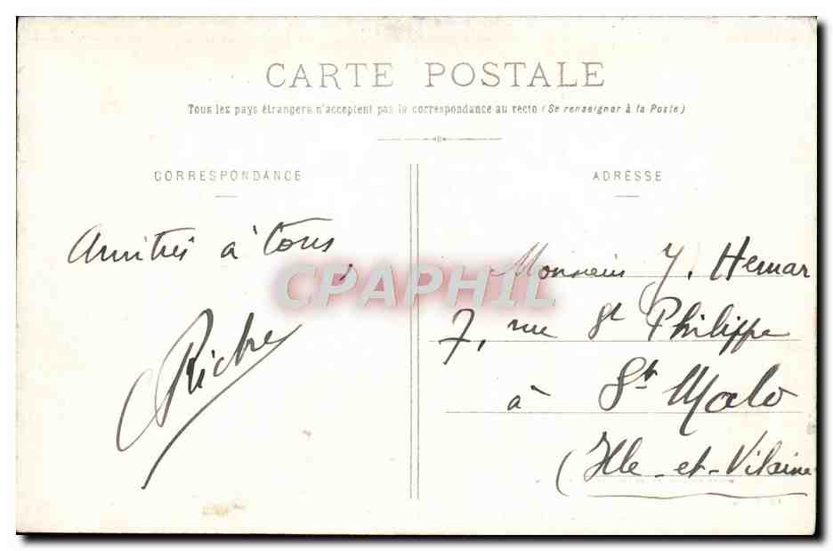 CPA Jonzac Ancien chateau et ses dependances Cote de la Sous Prefecture — Back