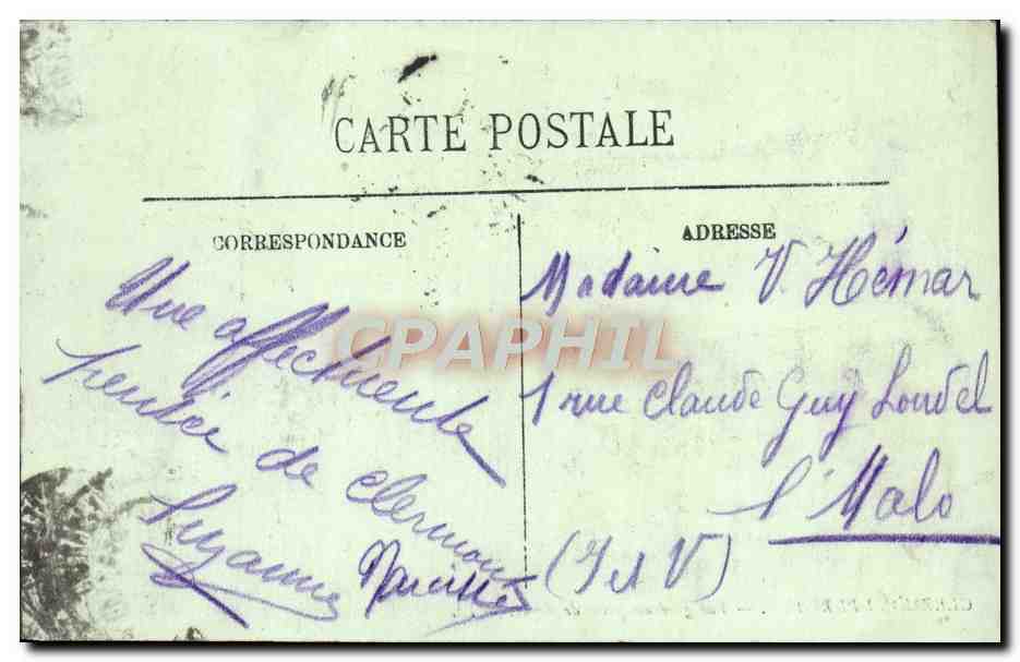 CPA Clermont Ferrand Vue Generale Prise De Royat — Rückseite