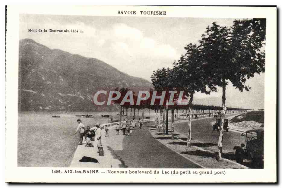 CPA Aix Les Bains Nouveau Boulevard Du Lac du petit au grand port