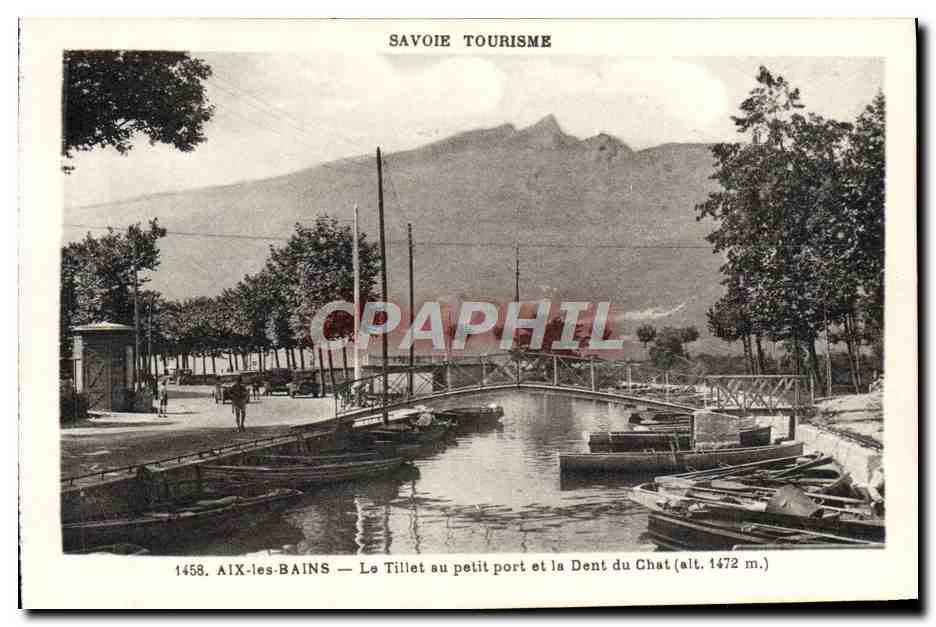 CPA Aix Les Bains Le Tillet Au Petit Port Et La Dent Du Chat