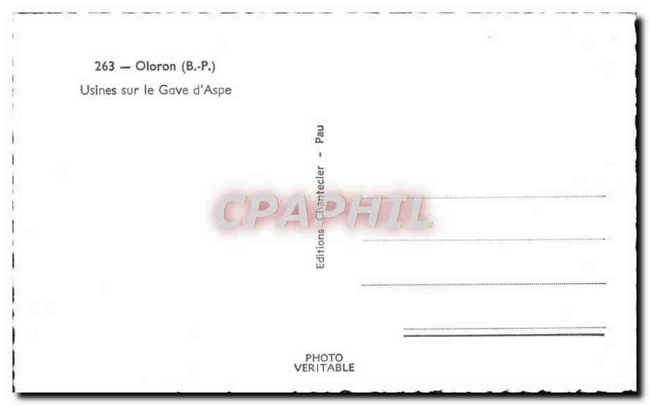 CPM Oloron Usines Sur Le Gave D'Aspe — Rückseite