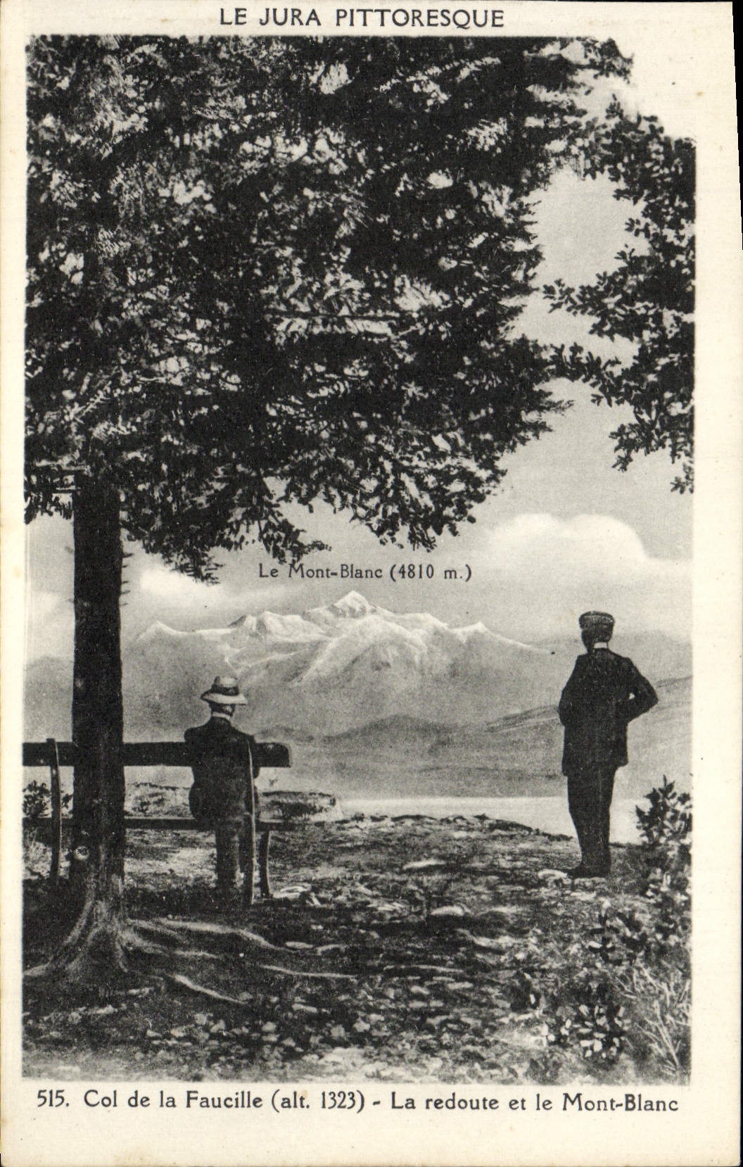 Col de la Faucille — Vue du Mont-Blanc et de la Redoute — L. Michaux, Éditeur