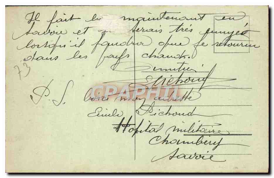 CPA Chambery Le Mont Nivolet La croix de 25 metres de haut — Rückseite