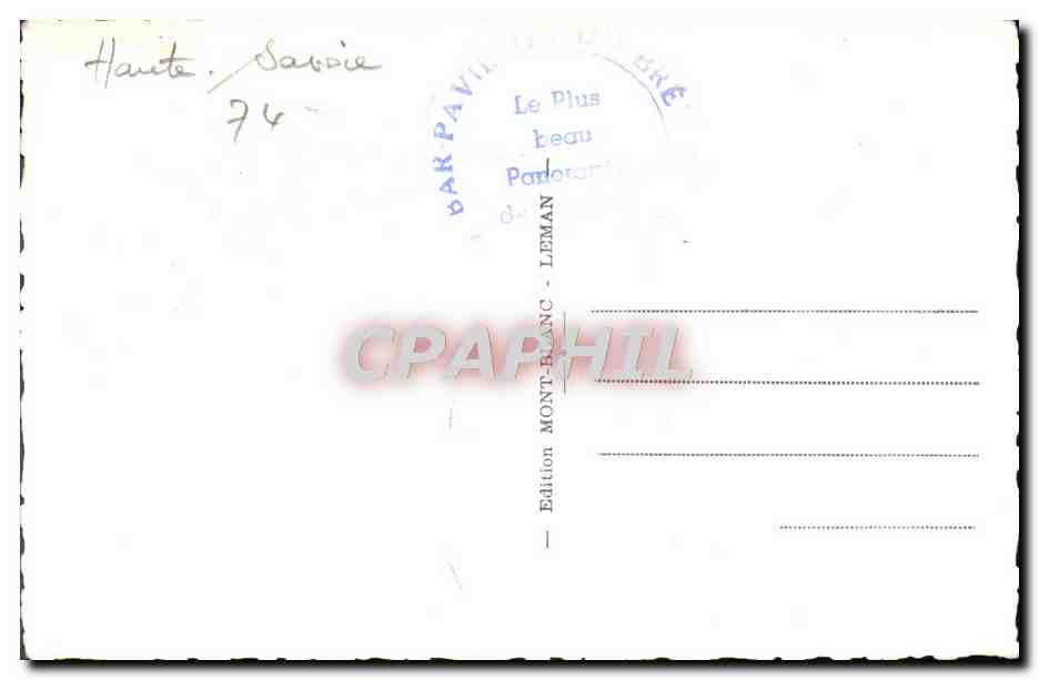 CPA Chamonix Blanc Lac Cornu — Verso