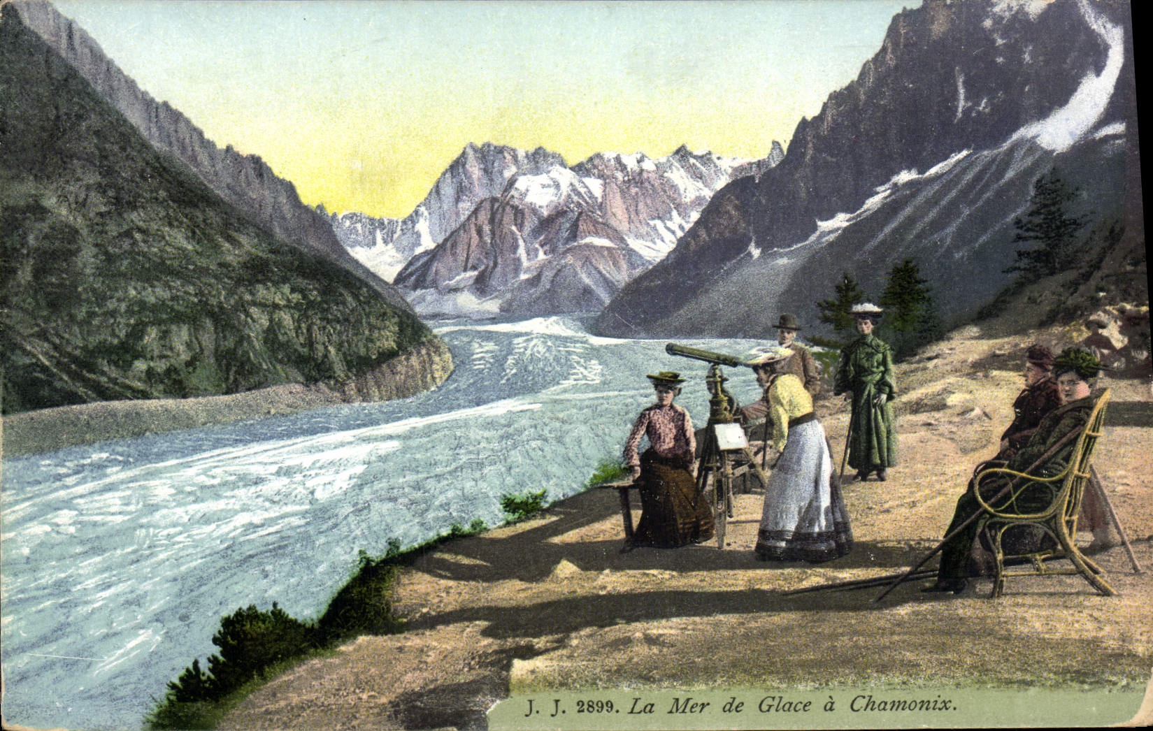 CPA Chamonix La Mer De Glace A Chamonix Lunette