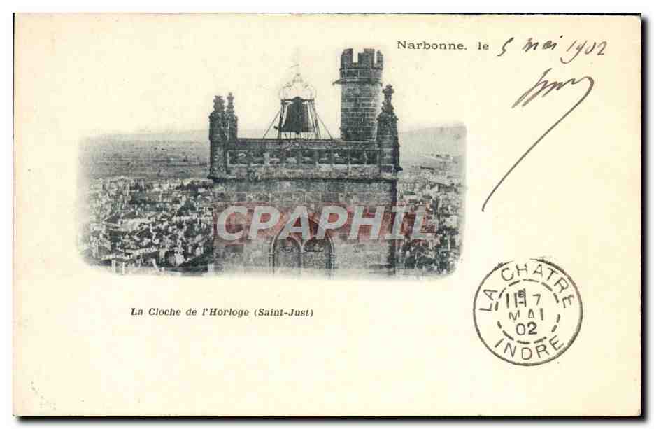 CPA Narbonne La cloche de l'horloge Saint Just 