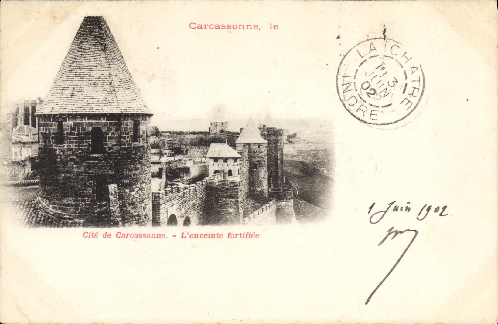 CPA Carcassonne Cite L'enceinte fortifiee