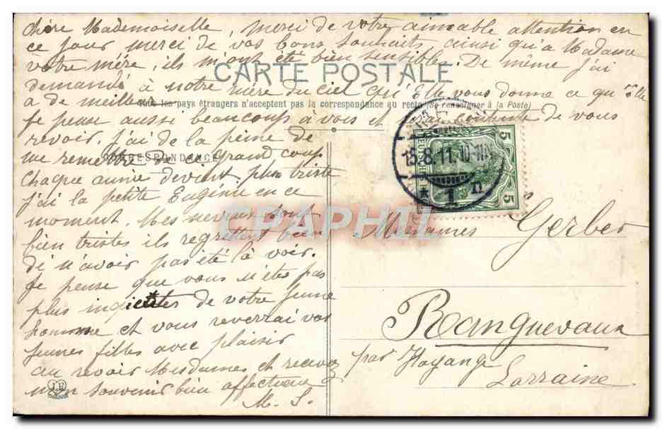 CPA Lourdes Souvenir du cinquantenaire 1858 1908 Soubirous Pie II Schepfer Peyramale — Verso