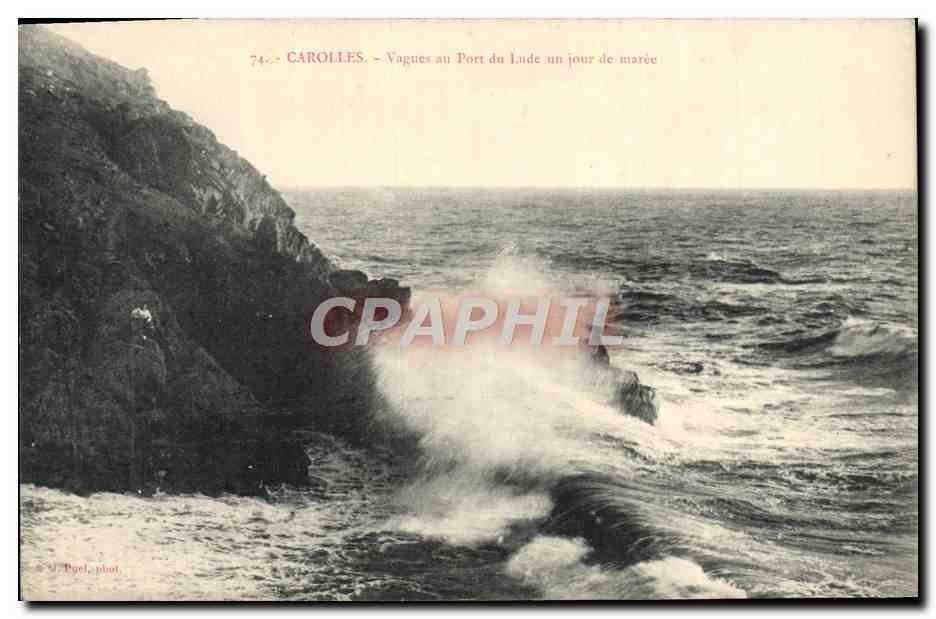 Carolles - Vagues au Port du Lude un jour de marée — Puel, phot. — n°74
