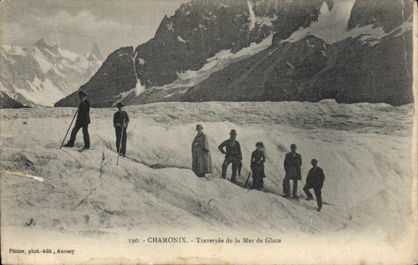 CPA Chamonix Traversee de la Mer de Glace alpinisme