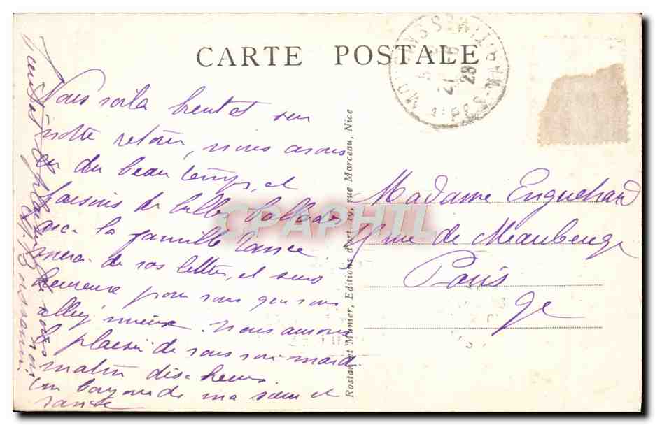 CPA Cannes Vue genearle RM — Verso