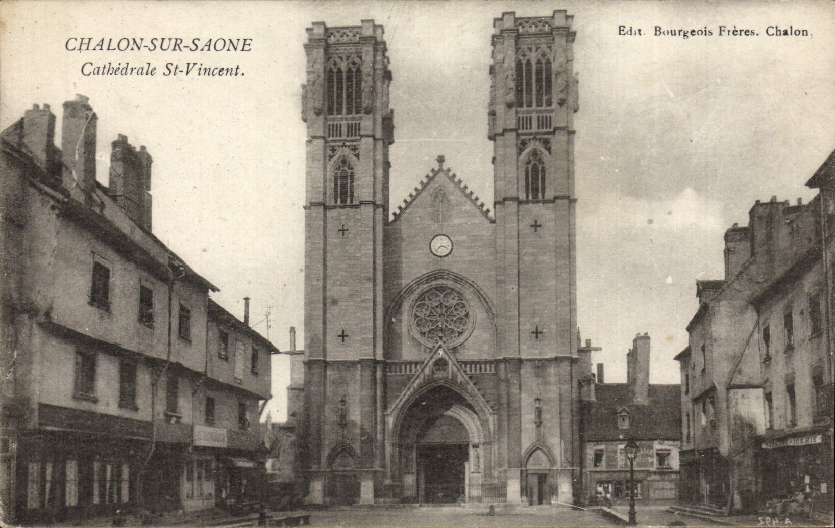 CPA Chalon sur Saone Cathedrale St Vincent 