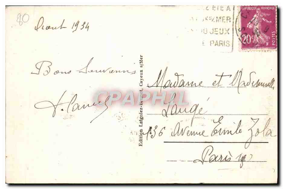 CAYEUX-sur-MER - L'heure du Bain — Édition Laigniez-Bruzet — Reverso