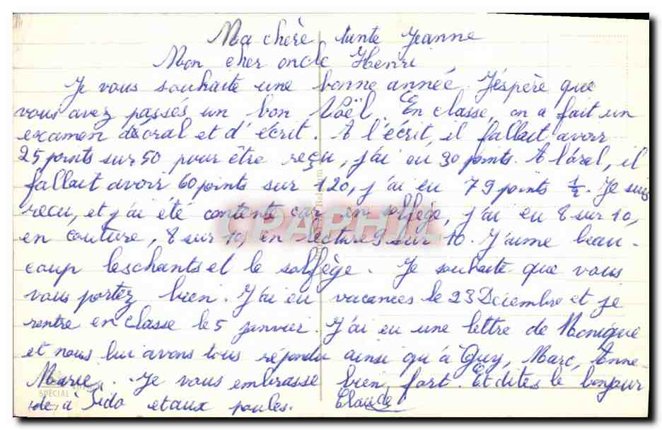 CPA Fantaisie Enfant Chien Bonne Annee — Verso