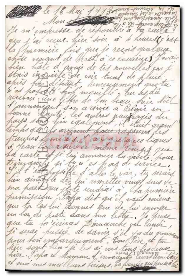 CPA Fantaisie Femme — Rückseite