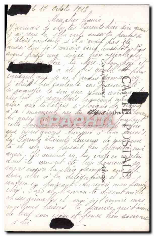 CPA Fantaisie Femme Homme — Verso