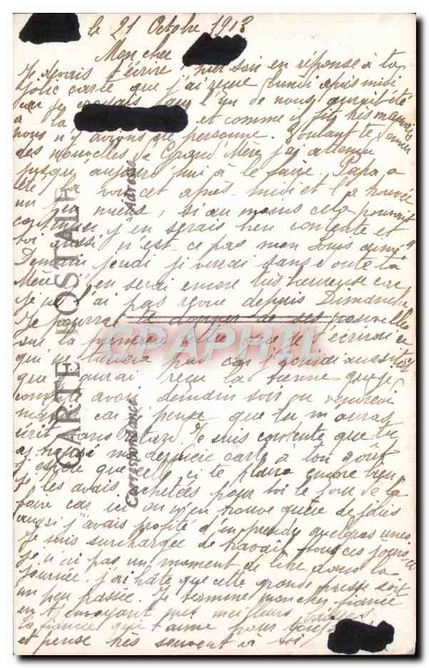 CPA Fantaisie Femme — Rückseite