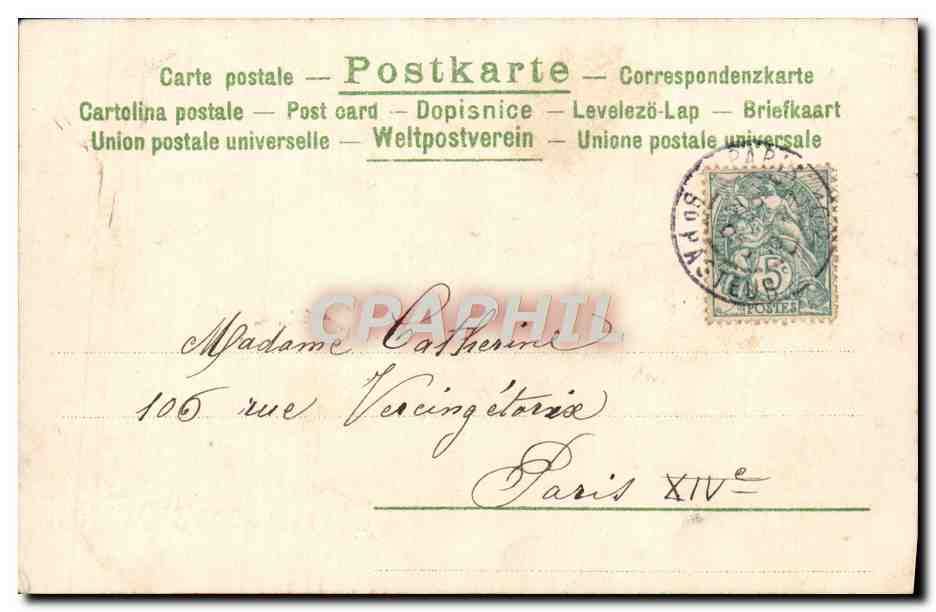 CPA Fantaisie Bonne Annee  — Verso