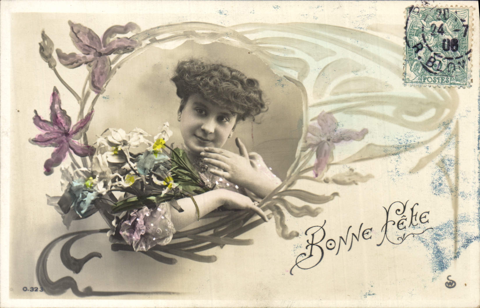 CPA Fantaisie Femme Bonne fete