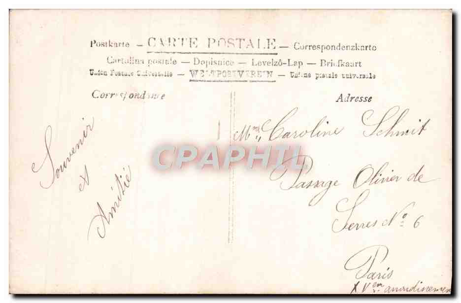CPA Fantaisie Femme Bonne fete — Rückseite