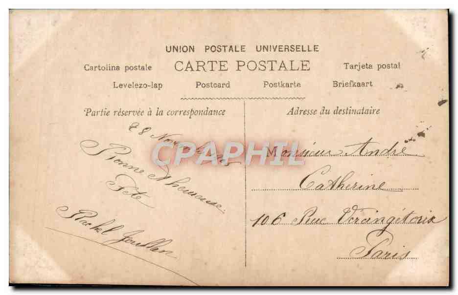 CPA Fantaisie Enfant Ange Bonne Fete Saint Andre — Rückseite