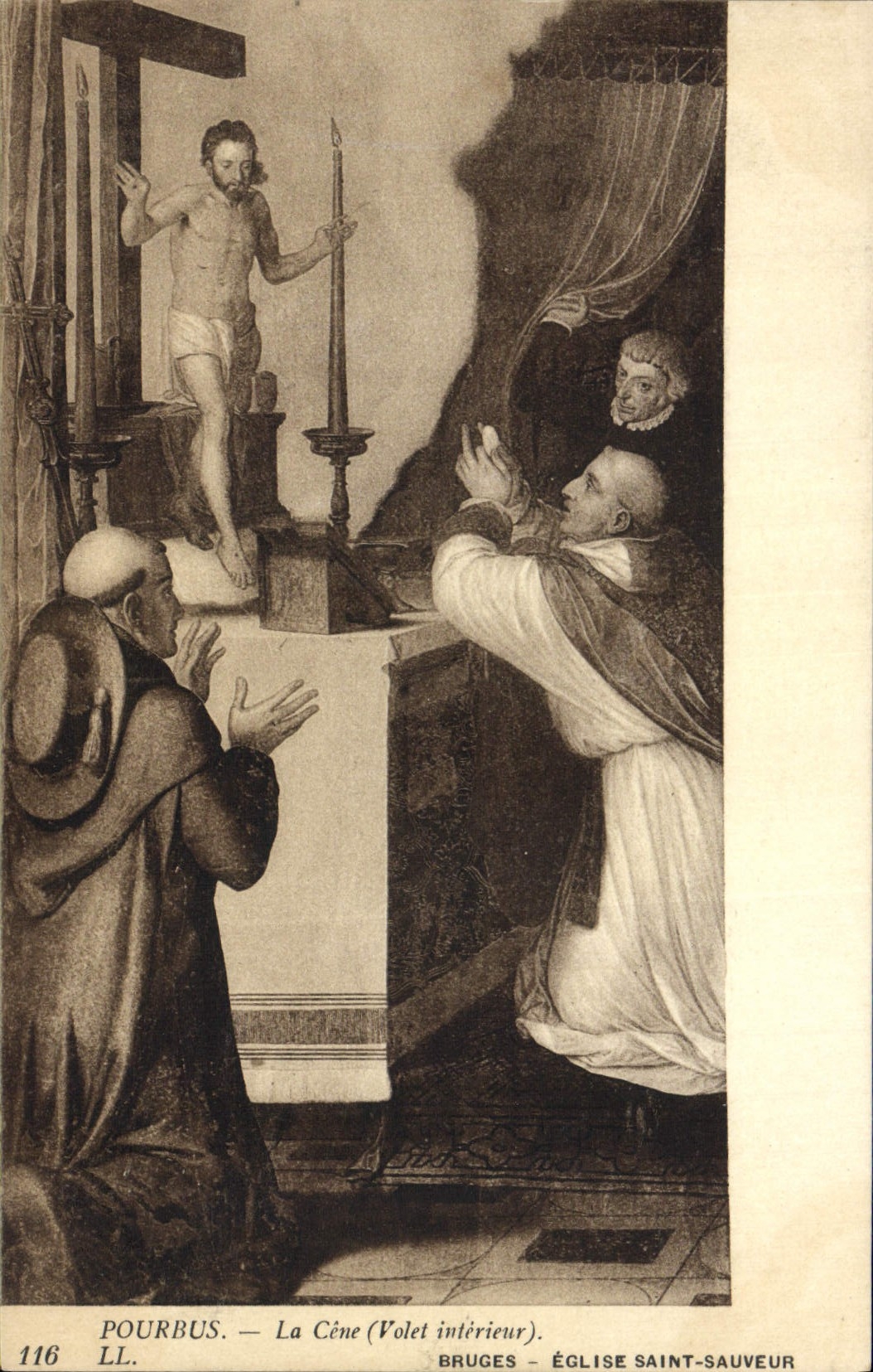 CPA Pourbus La Cene Volet interieur Bruges Eglise Saint Sauveur 