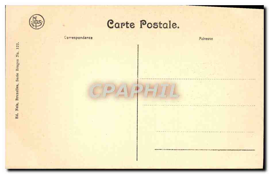 CPA Bruges La Chasse du St Sang Chasse en or argent et pierres precieuses — Rückseite