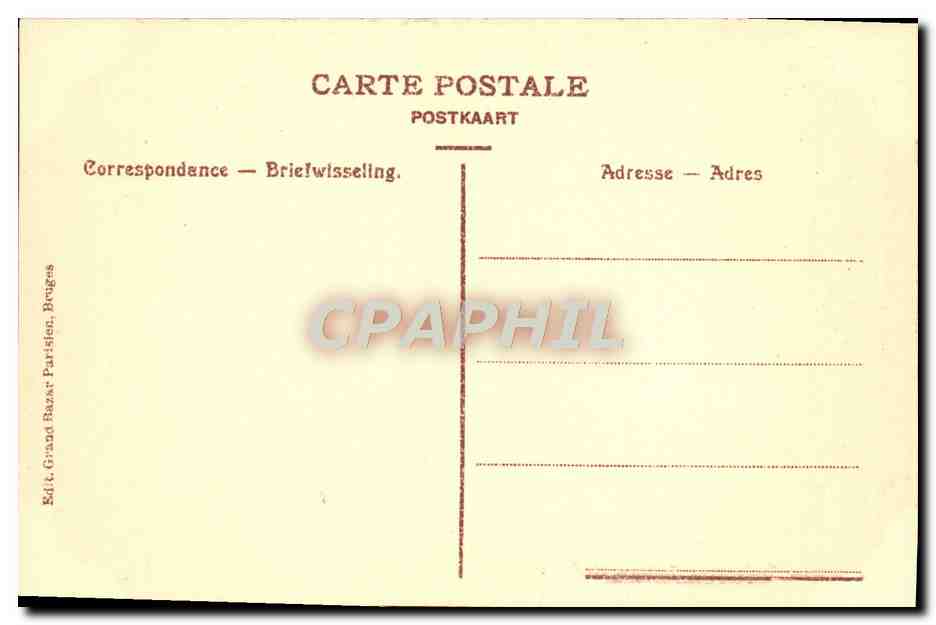 CPA Bruges Tombeau de Charles le Temeraire  — Back