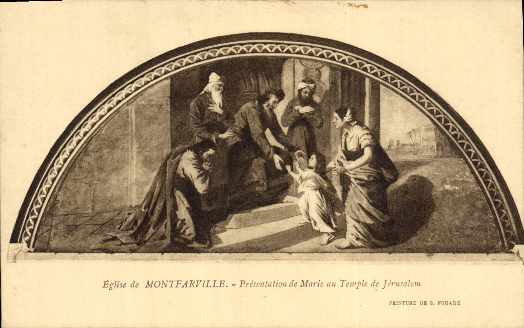 Église de Montfarville — Présentation de Marie au Temple de Jérusalem — Peinture de G. Fouace