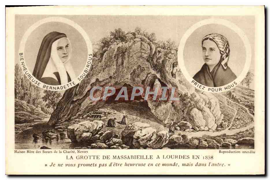 CPA La Grotte de Massabieille a Lourdes en 1858 Bernadette Soubirous