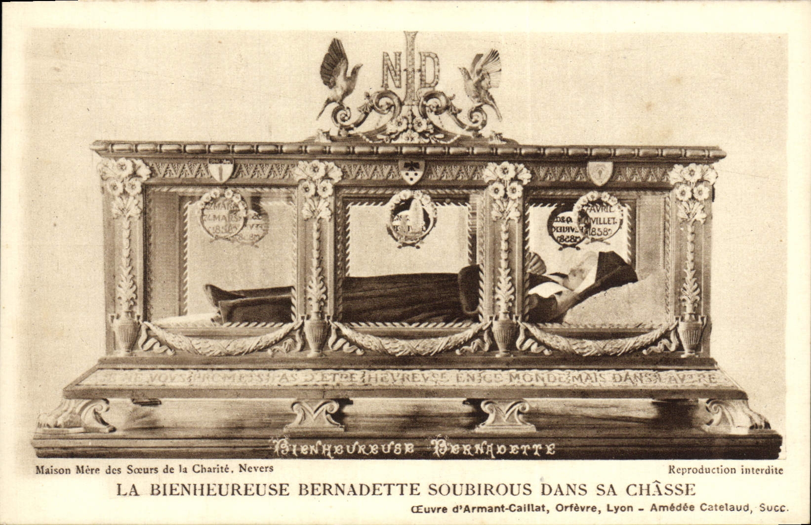 CPA La Bienheureuse Bernadette Soubirous dans sa Chasse