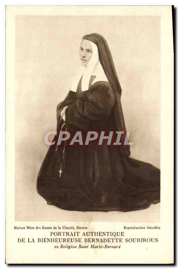 CPA Portrait Authentique de la Bienheureuse Bernadette Soubirous
