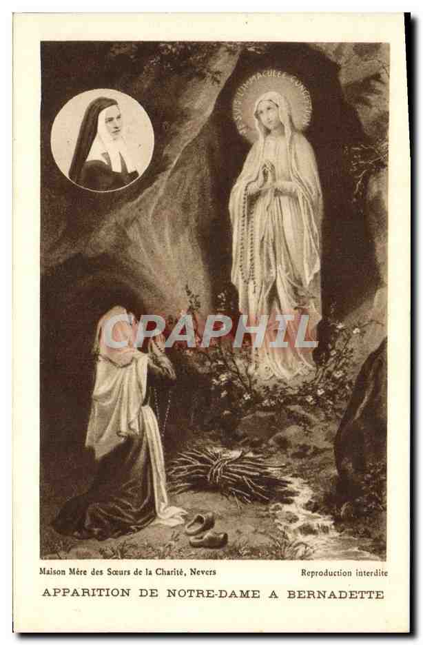 CPA Apparition de Notre Dame a Bernadette 