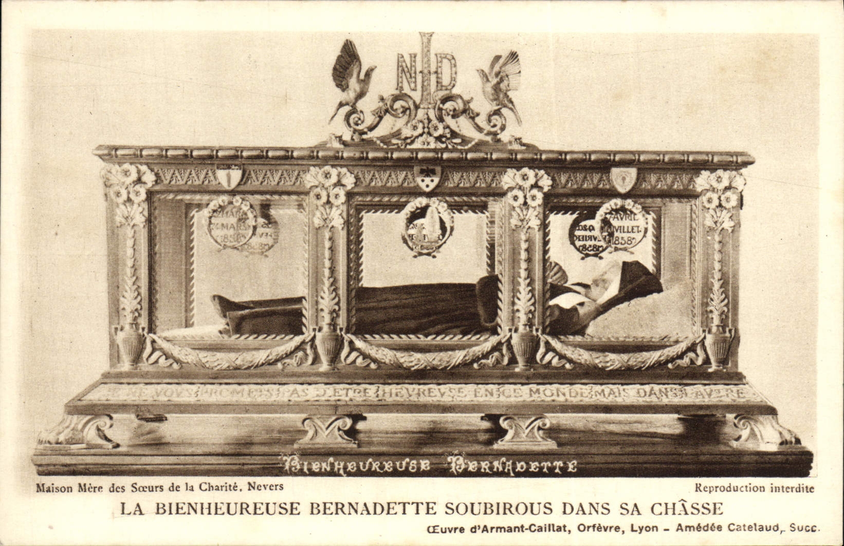 CPA La Bienheureuse Bernadette Soubirous dans sa Chasse