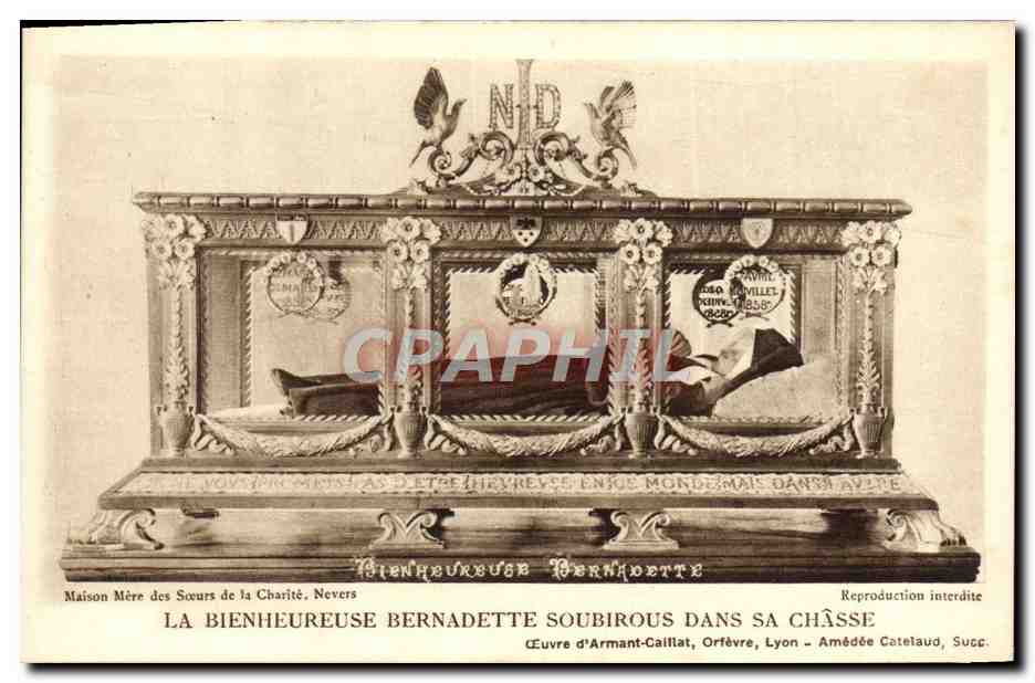 CPA La Bienheureuse Bernadette Soubirous dans sa Chasse