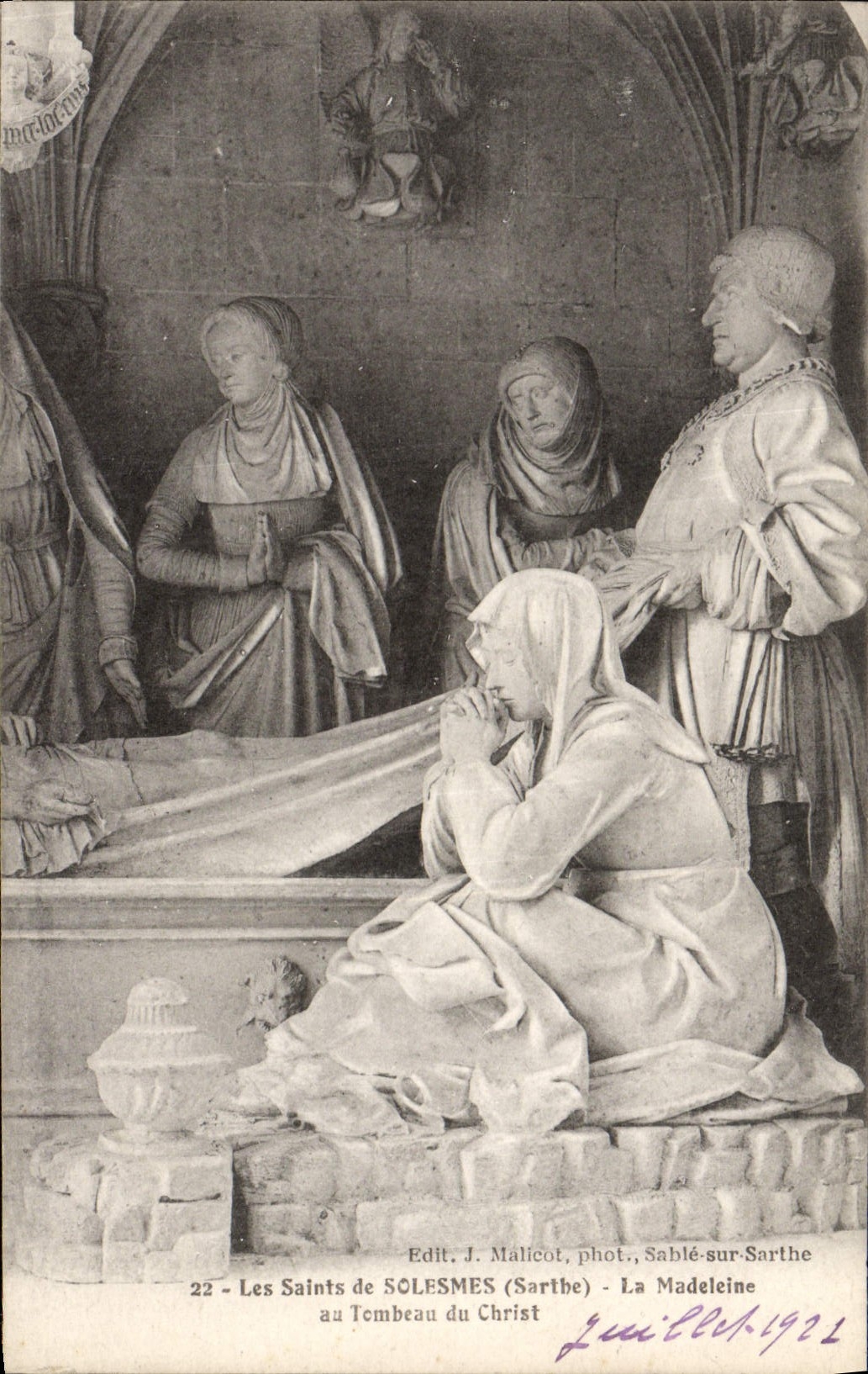 CPA Les Saints de Solesmes La Madeleine au tombeau du Christ