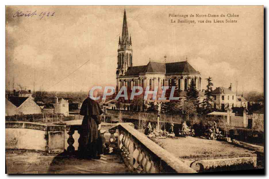 CPA Pelerinage de Notre Dame du Chene La basilique vue des lieux saints