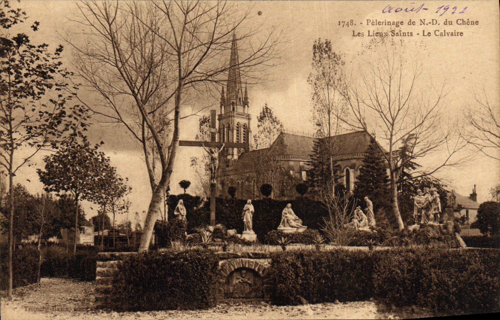 CPA Pelerinage de Notre Dame du Chene Les lieux saints Le calvaire 