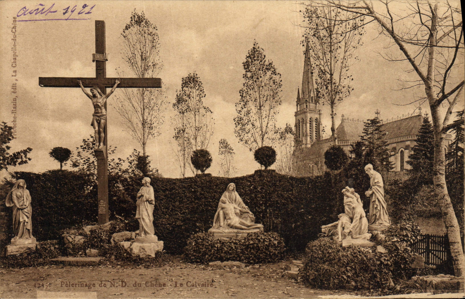 CPA Pelerinage de Notre Dame du Chene le calvaire
