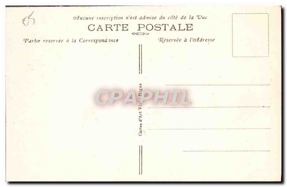 Digne-les-Bains (B.-A.) — La Grande Fontaine — Édit. Sivan — Rückseite